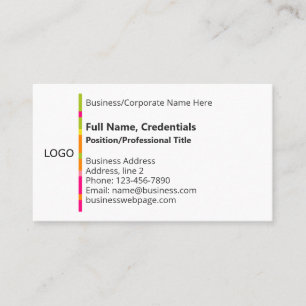 Elegant Business Corporate Logo Colour, Black Whit Card