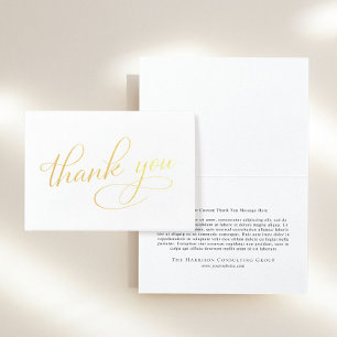 Elegant Business Corporate Thank You Foil Card