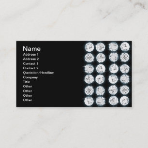 Elegant Business Faux Diamonds Business Card
