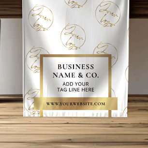 Elegant Business Gold Logo Pattern Promotional Short Table Runner