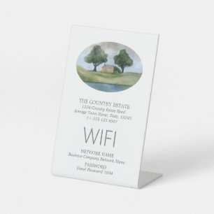 Elegant Business Guest WIFI Pedestal Sign