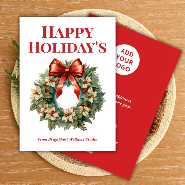 Elegant Business Holiday Card with Company Name (Creator Uploaded)