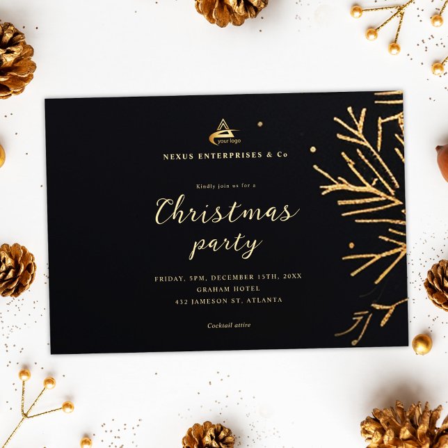 Elegant Business Holiday Corporate Christmas Party Invitation (Elegant Business Holiday Corporate Christmas Party Invitation)