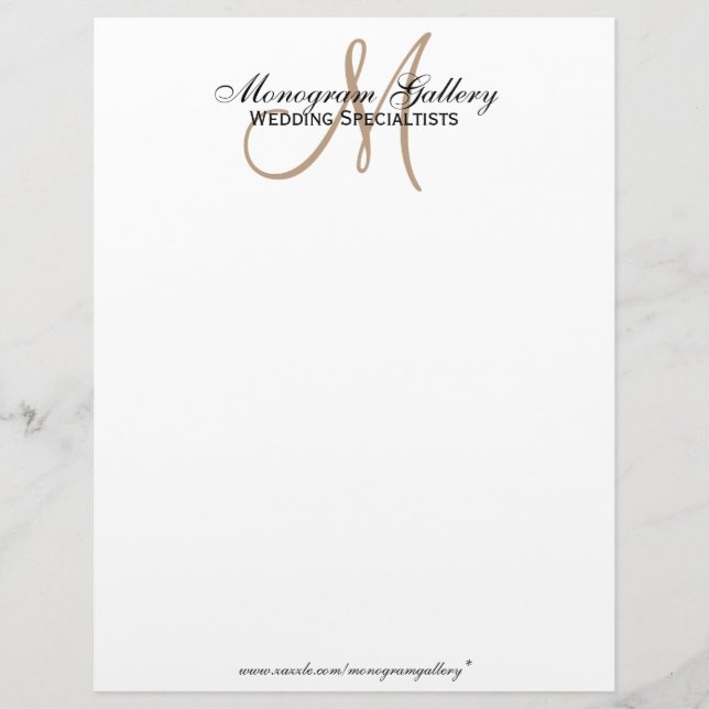 Elegant Business Logo Letterhead Recycled Paper Template (Front)