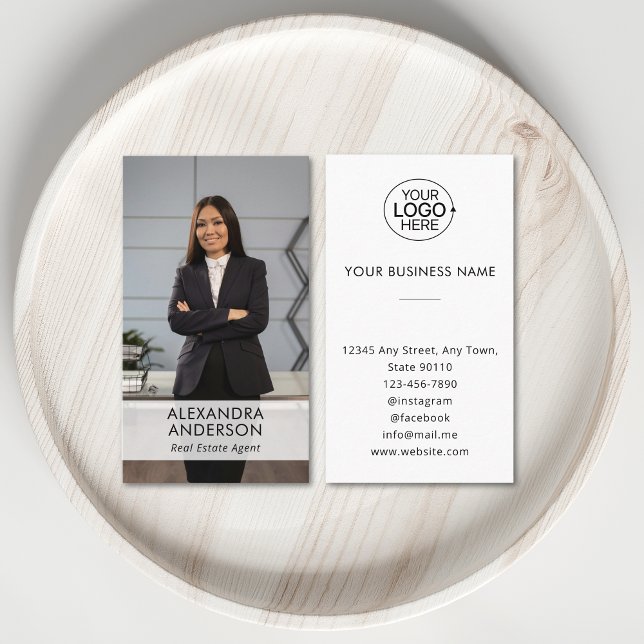 Elegant Business Logo Professional Photo Minimal  Business Card (Elegant Business Logo Professional Photo Minimal Business Card)