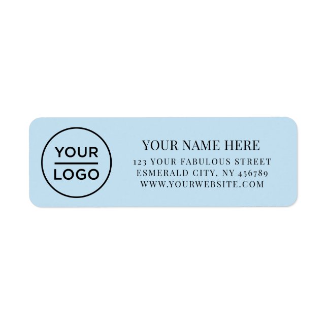 Elegant Business Logo Return Address Label (Front)