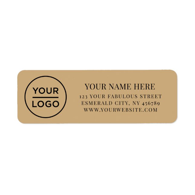 Elegant Business Logo Return Address Return Address Label (Front)