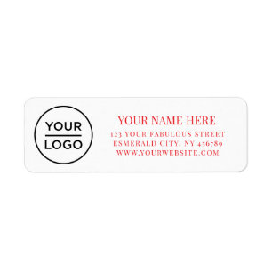 Elegant Business Logo Return Address Return Address Label