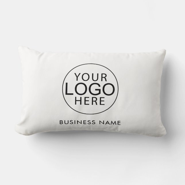 Elegant Business Logo Simple Modern Custom Lumbar Cushion (Front)
