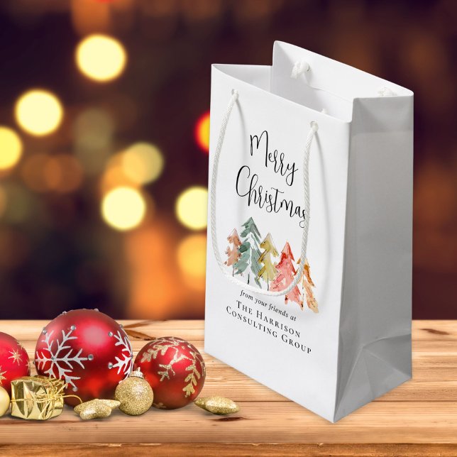 Elegant Business Merry Christmas Holiday Small Gift Bag (Creator Uploaded)