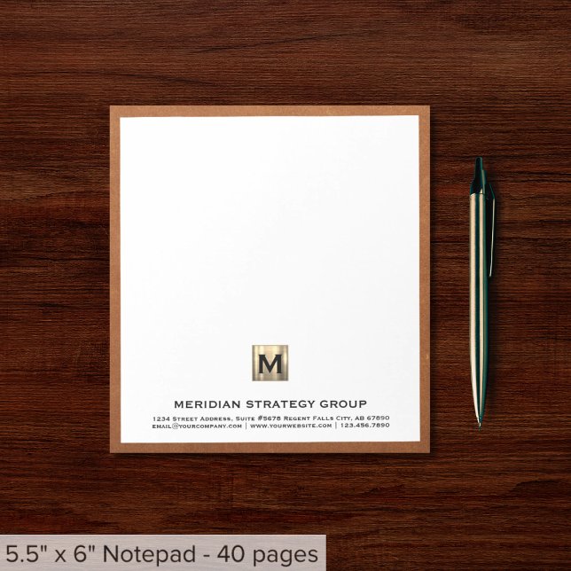 Elegant Business Monogram Notepad (Creator Uploaded)
