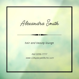 Elegant Business Salon Name Frame Black
