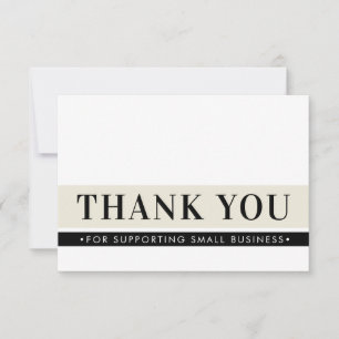 ELEGANT BUSINESS THANK YOU order insert ivory Card