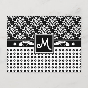 Elegant Business Woman's Art Deco Damask Chic Postcard