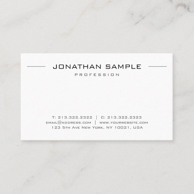 Elegant Businesscards Modern Business Card Simple (Front)