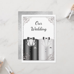 Elegant but simple gay Wedding Invitation