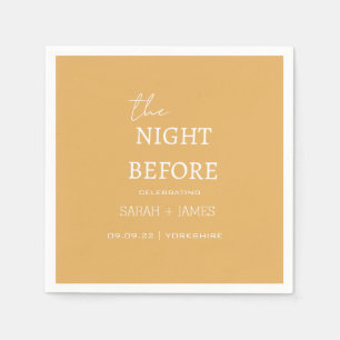 Elegant Butter Yellow the Night Before Wedding Napkin