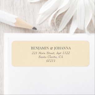 Elegant Butter Yellow Wedding Return Address Return Address Label