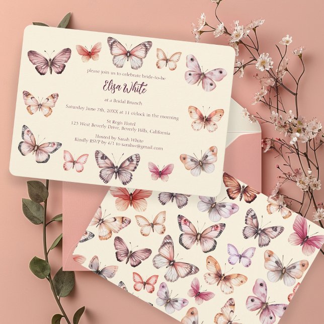 Elegant Butterflies Bridal Shower CUSTOM Invitation (Elegant Butterflies Bridal Shower CUSTOM Invitation
)