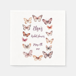 Elegant Butterflies Bridal Shower CUSTOM Napkin
