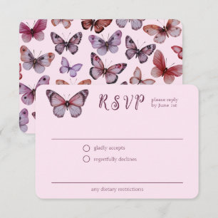 Elegant Butterflies Bridal Shower CUSTOM RSVP Enclosure Card