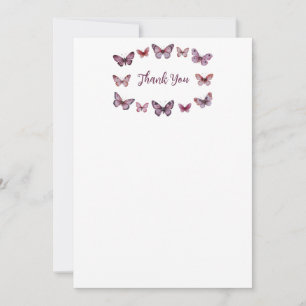 Elegant Butterflies Bridal Shower CUSTOM Thank You Card
