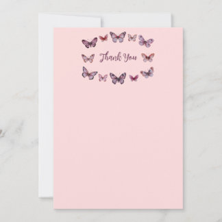 Elegant Butterflies Bridal Shower CUSTOM Thank You Card