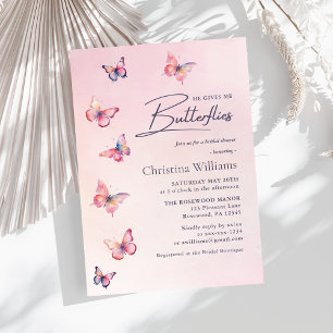 Elegant Butterflies Bridal Shower Invitation