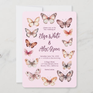 Elegant Butterflies CUSTOM Wedding Invitation