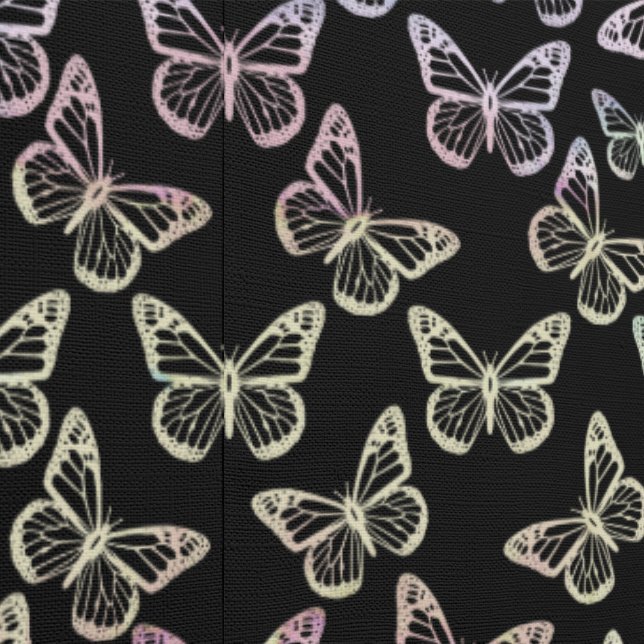Elegant Butterflies Girly Cute Pretty Pink & Black Wallpaper (Seam)