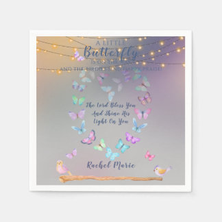 Elegant Butterflies Heart Birds  Napkin