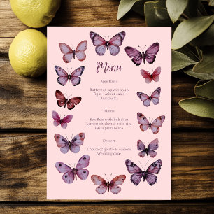 Elegant Butterflies Wedding CUSTOM Party Menu