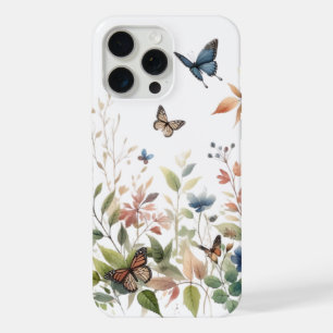 Elegant Butterflies with Lush Foliage iPhone 15 Pro Max Case