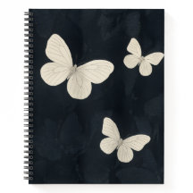 Elegant Butterflies Woven Spiral Notebook