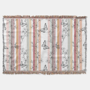 Elegant Butterfly Blossom (10) Throw Blanket