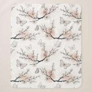 Elegant Butterfly Blossom (11) Sherpa Blanket