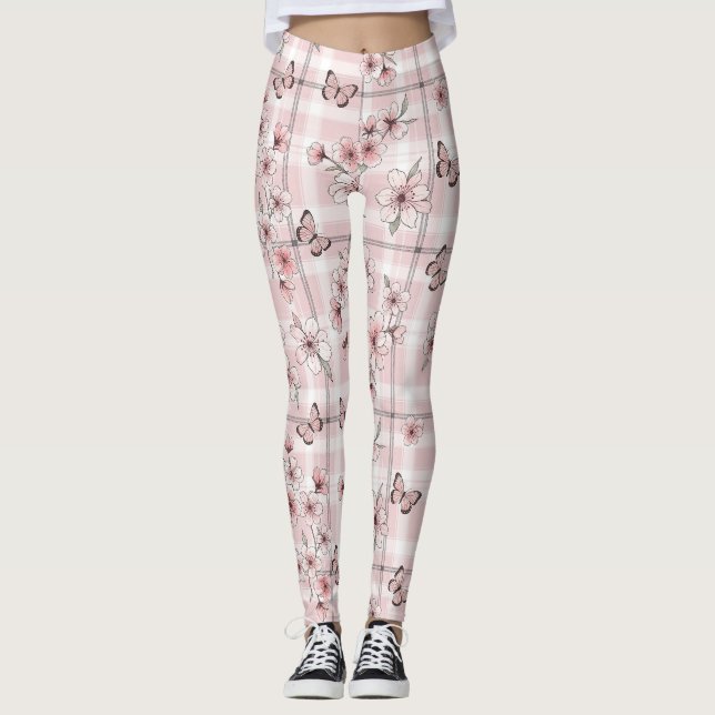 Elegant Butterfly Blossom (2) Leggings (Front)