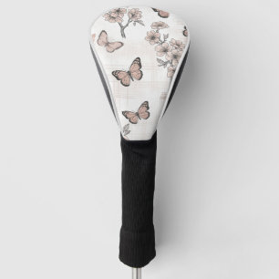 Elegant Butterfly Blossom (4) Golf Head Cover