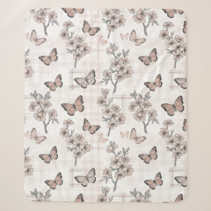 Elegant Butterfly Blossom (6) Sherpa Blanket