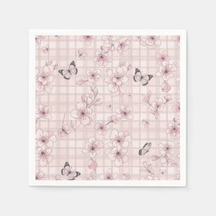 Elegant Butterfly Blossom (7) Napkin