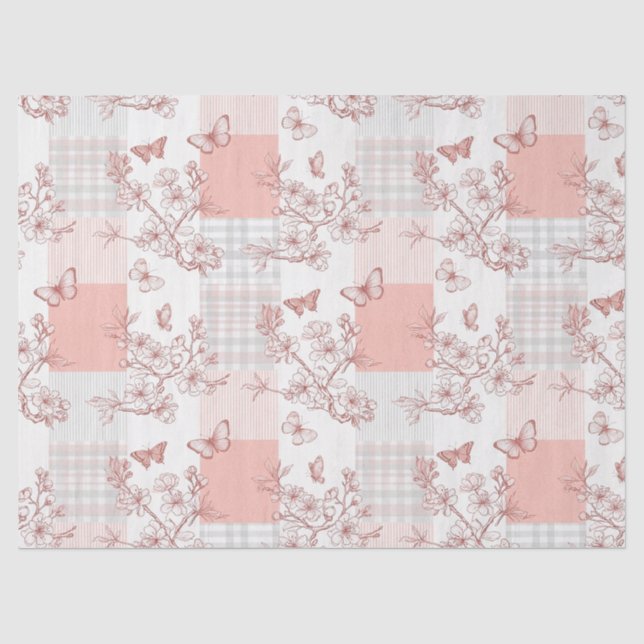 Elegant Butterfly Blossom (7) Tissue Paper (Front)