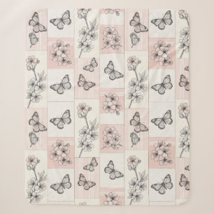 Elegant Butterfly Blossom (8) Sherpa Blanket
