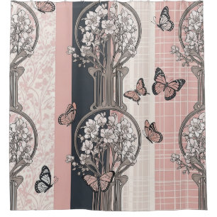 Elegant Butterfly Blossom (8) Shower Curtain