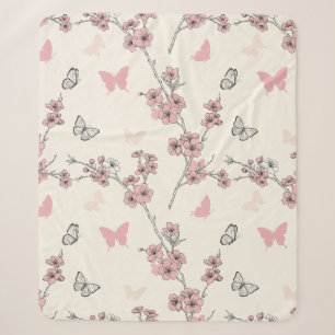 Elegant Butterfly Blossom (9) Sherpa Blanket