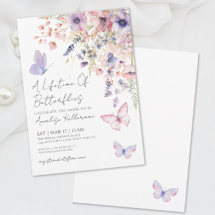 Elegant Butterfly Bridal Shower Invitation