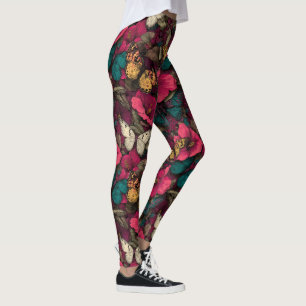 Elegant Butterfly Camo Fantasy Exercise Crossfit Leggings