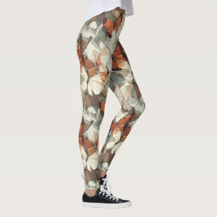 Elegant Butterfly Camouflage Gym Maternity Leggings