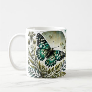 Elegant Butterfly Design Ceramic Coffee Mug