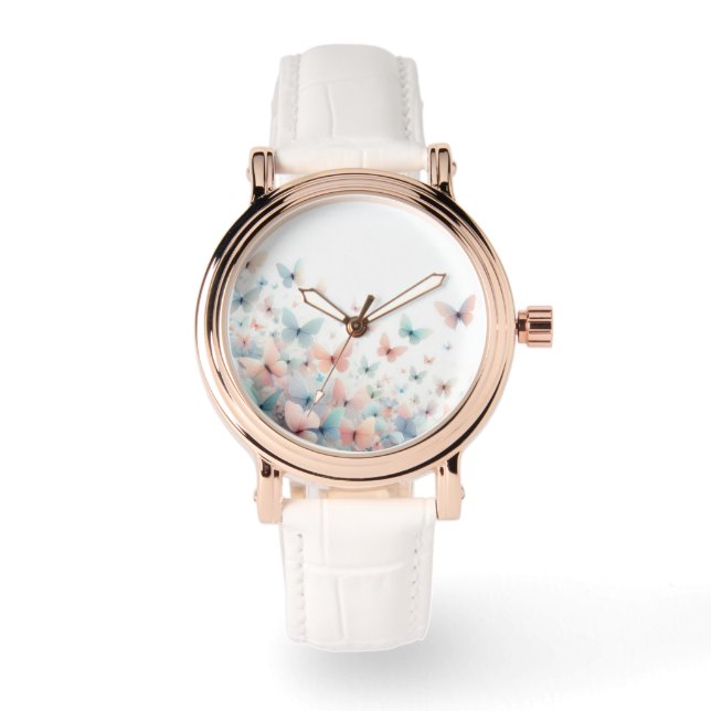 Elegant Butterfly Dream Women's Wrist Watch (Front)