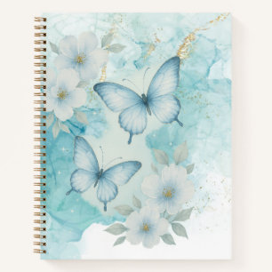 Elegant Butterfly Floral Notebook Design